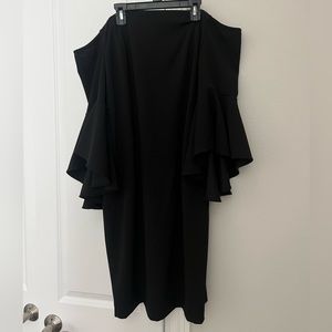 Calvin Klein off shoulder black dress